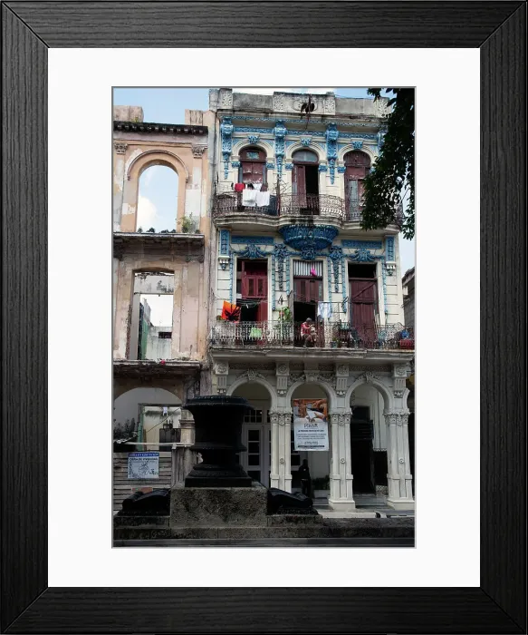 Framed Print : Old semi-ruined building, alongside the pedestrianised street the Prado, Havana, Cuba, 2024. Creator: Ethel Davies Framed Print : Old semi-ruined building, alongside the pedestrianised street the Prado, Havana, Cuba, 2024. Creator: Ethel Davies