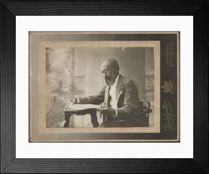 Framed Print : Portrait of Osman Hamdi Bey (1842-1910), c 1900. Creator: Photo studio Sebah & Joaillier, Constantinople Framed Print : Portrait of Osman Hamdi Bey (1842-1910), c 1900. Creator: Photo studio Sebah & Joaillier, Constantinople