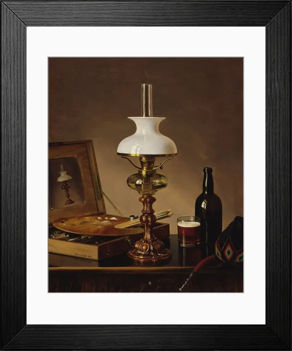 Framed Print : Still Life in the Atelier, 1868. Creator: Ferdinand von Wright Framed Print : Still Life in the Atelier, 1868. Creator: Ferdinand von Wright