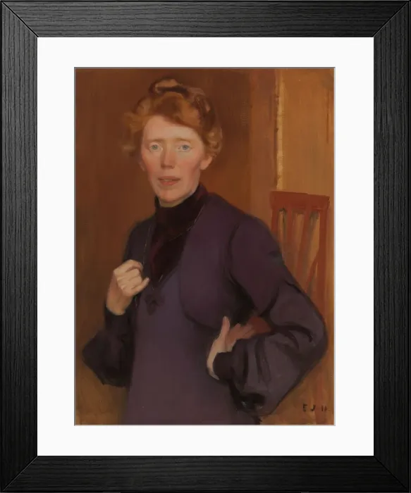 Framed Print : Portrait of Tekla Hultin, 1905. Creator: Eero Jarnefelt Framed Print : Portrait of Tekla Hultin, 1905. Creator: Eero Jarnefelt