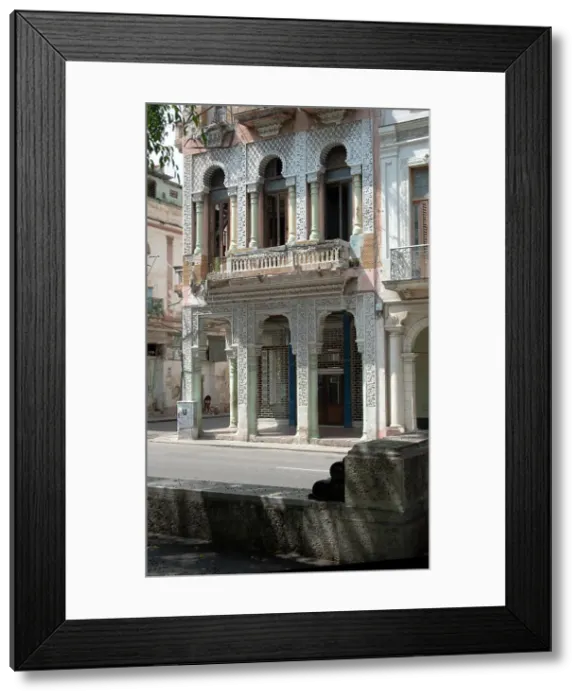 Framed Print : Old semi-ruined building, alongside the pedestrianised street the Prado, Havana, Cuba, 2024. Creator: Ethel Davies Framed Print : Old semi-ruined building, alongside the pedestrianised street the Prado, Havana, Cuba, 2024. Creator: Ethel Davies