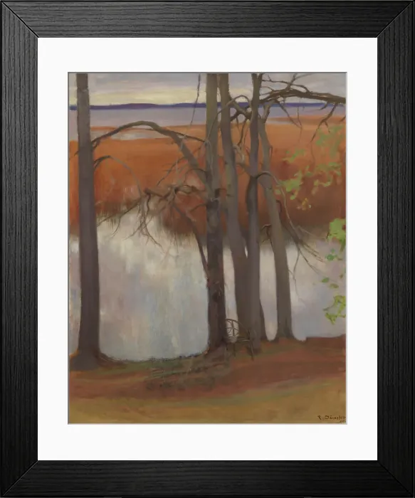 Framed Print : Lake Shore with Reeds, 1905. Creator: Eero Jarnefelt Framed Print : Lake Shore with Reeds, 1905. Creator: Eero Jarnefelt