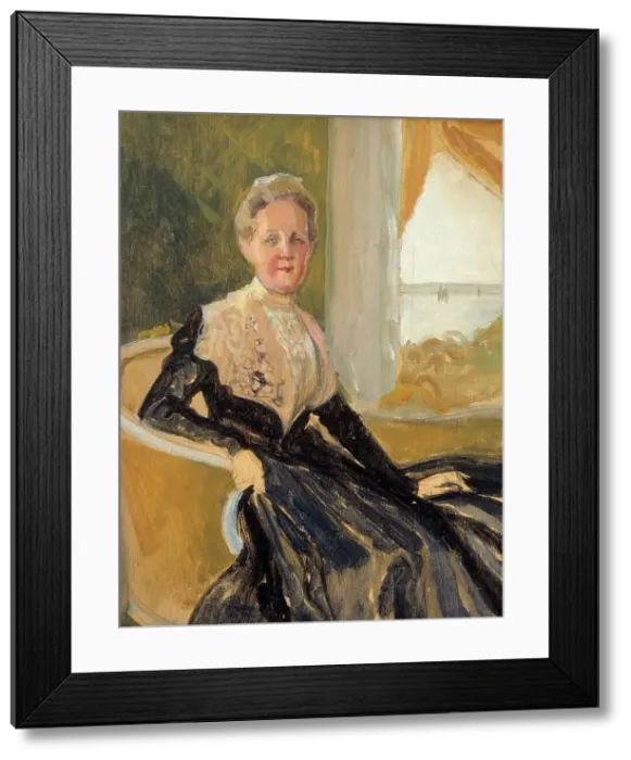 Framed Print : Portrait of Countess Elisabeth Wachtmaister, compositional sketch, 1901. Creator: Albert Edelfelt Framed Print : Portrait of Countess Elisabeth Wachtmaister, compositional sketch, 1901. Creator: Albert Edelfelt