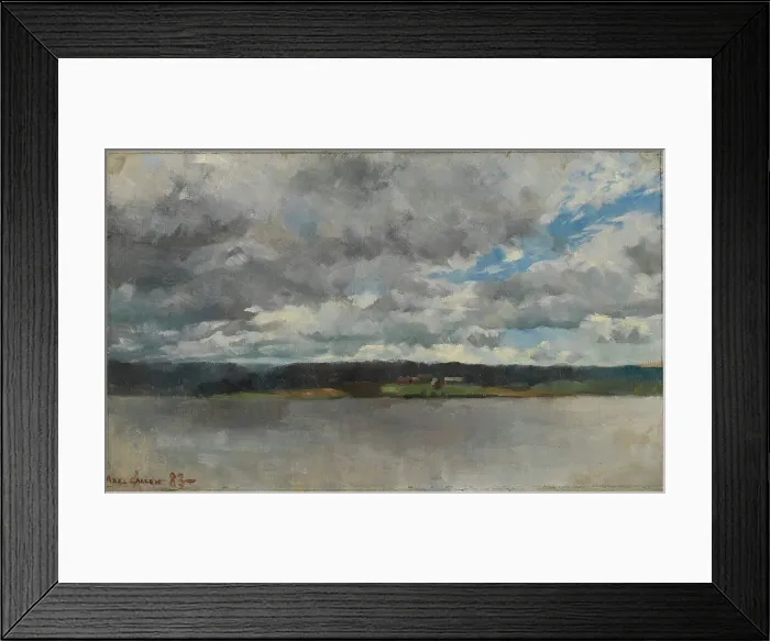 Framed Print : Rain Clouds over a Lake Landscape, 1883. Creator: Akseli Gallen-Kallela Framed Print : Rain Clouds over a Lake Landscape, 1883. Creator: Akseli Gallen-Kallela