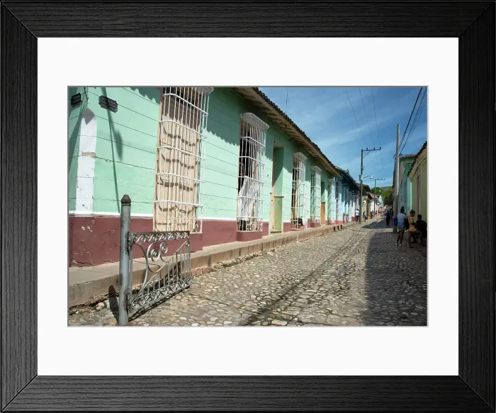 Framed Print : A typical cobblestoned side street in the Colonial UNESCO Heritage site city of Trinidad, Cuba, 2024 Creator: Ethel Davies Framed Print : A typical cobblestoned side street in the Colonial UNESCO Heritage site city of Trinidad, Cuba, 2024 Creator: Ethel Davies