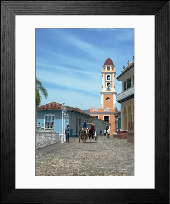Framed Print : Main Square and bell tower of St Francis church in the UNESCO city of Trinidad, Cuba, 2024. Creator: Ethel Davies Framed Print : Main Square and bell tower of St Francis church in the UNESCO city of Trinidad, Cuba, 2024. Creator: Ethel Davies