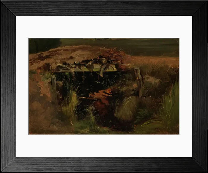 Framed Print : Bridge leading over the ditch, exercise, 1854. Creator: Werner Holmberg Framed Print : Bridge leading over the ditch, exercise, 1854. Creator: Werner Holmberg