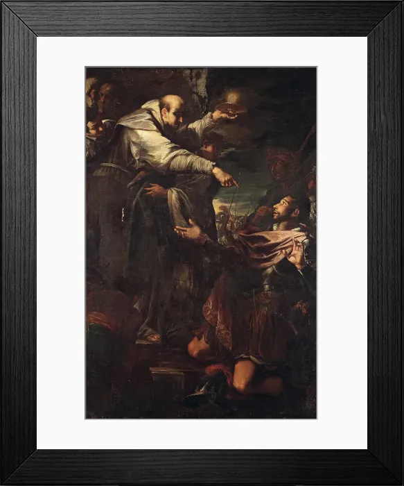 Framed Print : The Conversion of Duke William of Aquitaine by Saint Bernard of Clairvaux, Between 1651 and 1700. Creator: Anonymous Framed Print : The Conversion of Duke William of Aquitaine by Saint Bernard of Clairvaux, Between 1651 and 1700. Creator: Anonymous