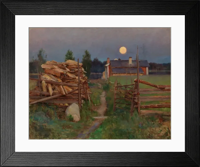 Framed Print : Summer Night Moon, 1889. Creator: Eero Jarnefelt Framed Print : Summer Night Moon, 1889. Creator: Eero Jarnefelt