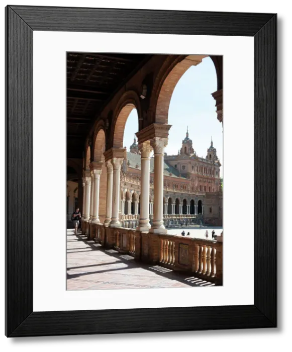 Framed Print : The Plaza de España in the Maria Luisa Park, Seville, Spain, 2023. Creator: Ethel Davies Framed Print : The Plaza de España in the Maria Luisa Park, Seville, Spain, 2023. Creator: Ethel Davies