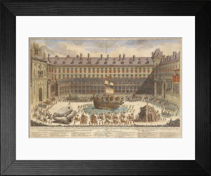 Framed Print : Equestrian ballet in the courtyard of the Vienna Hofburg on the occasion of the wedding of... 1667. Creator: Anonymous Framed Print : Equestrian ballet in the courtyard of the Vienna Hofburg on the occasion of the wedding of... 1667. Creator: Anonymous