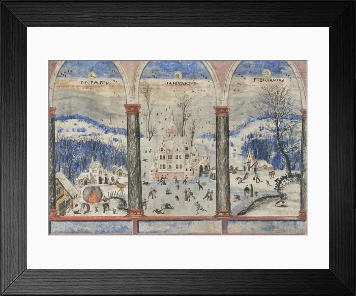 Framed Print : The Four Seasons: Winter months, End of 17th-Early 18th cen. Creator: Anonymous Framed Print : The Four Seasons: Winter months, End of 17th-Early 18th cen. Creator: Anonymous