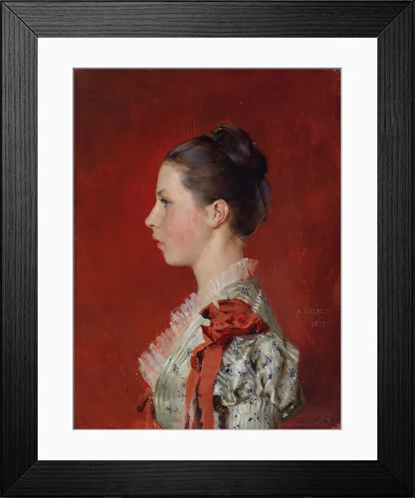 Framed Print : Portrait of the Artist's Sister Annie Edelfelt, 1883. Creator: Albert Edelfelt Framed Print : Portrait of the Artist's Sister Annie Edelfelt, 1883. Creator: Albert Edelfelt