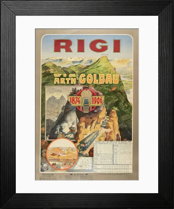 Framed Print : Rigi - via Arth Goldau, 1906. Creator: Anonymous Framed Print : Rigi - via Arth Goldau, 1906. Creator: Anonymous