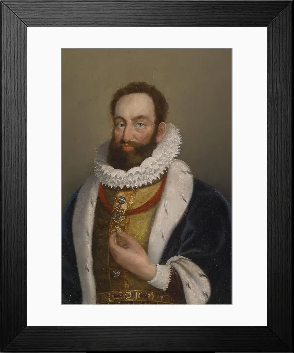Framed Print : Portrait of Rudolf II of Austria (1552-1612), Holy Roman Emperor, Early 18th cen. Creator: Anonymous Framed Print : Portrait of Rudolf II of Austria (1552-1612), Holy Roman Emperor, Early 18th cen. Creator: Anonymous