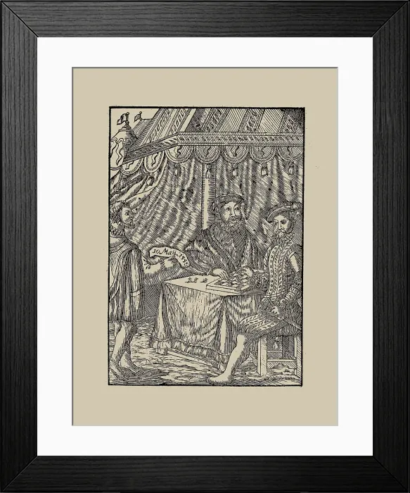 Framed Print : John Frederick I the Magnanimous, Elector of Saxony receiving his death sentence, c1600-1625. Creator: Anonymous Framed Print : John Frederick I the Magnanimous, Elector of Saxony receiving his death sentence, c1600-1625. Creator: Anonymous