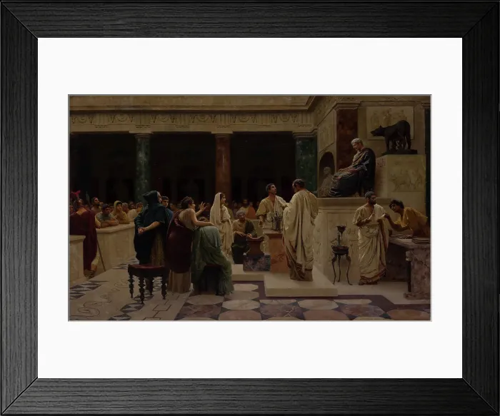 Framed Print : Court in ancient Rome. Creator: Bakalowicz, Stepan Vladislavovich (1857-1947) Framed Print : Court in ancient Rome. Creator: Bakalowicz, Stepan Vladislavovich (1857-1947)