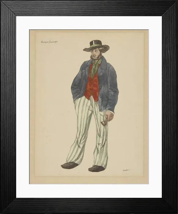 Framed Print : Costume design for the ballet La Boutique Fantasque. Creator: Bakst, Léon (1866-1924) Framed Print : Costume design for the ballet La Boutique Fantasque. Creator: Bakst, Léon (1866-1924)