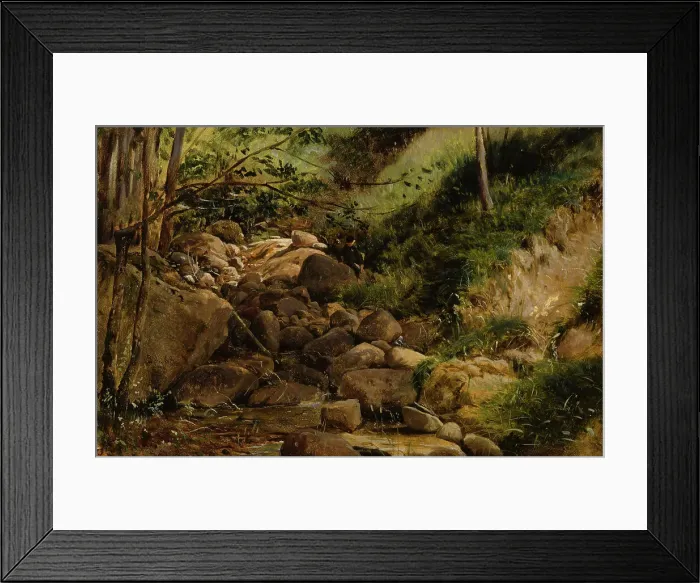 Framed Print : Brook, 1868. Creator: Berndt Lindholm Framed Print : Brook, 1868. Creator: Berndt Lindholm