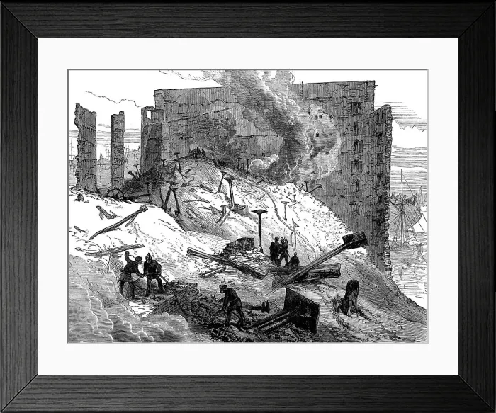 Framed Print : The Great Fire at Rotherhithe, 1871. Creator: Unknown Framed Print : The Great Fire at Rotherhithe, 1871. Creator: Unknown