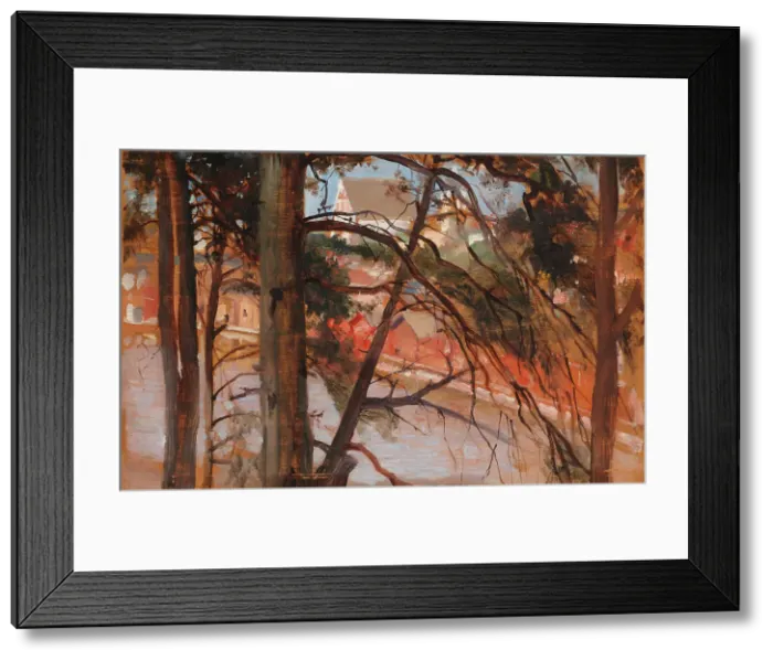 Framed Print : Porvoo Seen from Näsinmäki Hill, 1898. Creator: Albert Edelfelt Framed Print : Porvoo Seen from Näsinmäki Hill, 1898. Creator: Albert Edelfelt