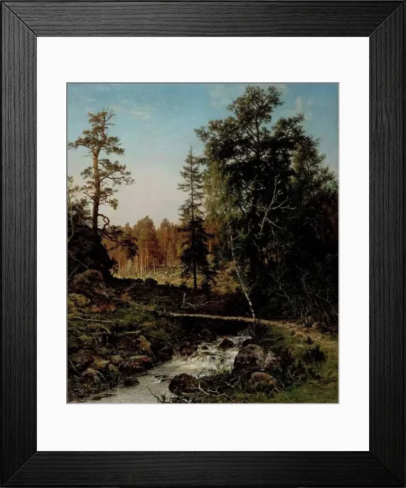 Framed Print : A Forest Landscape from Hauho, 1884. Creator: Hjalmar Munsterhjelm Framed Print : A Forest Landscape from Hauho, 1884. Creator: Hjalmar Munsterhjelm