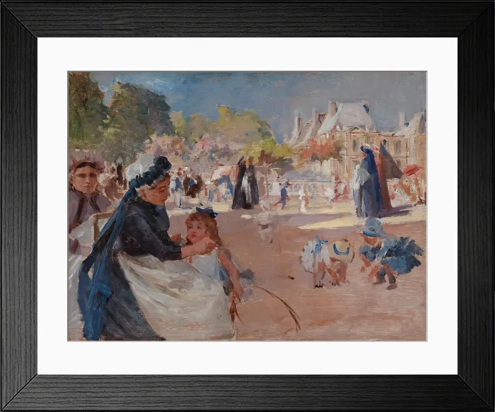 Framed Print : The Luxembourg Gardens, Paris, final study, 1886. Creator: Albert Edelfelt Framed Print : The Luxembourg Gardens, Paris, final study, 1886. Creator: Albert Edelfelt