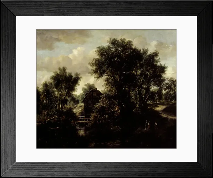 Framed Print : The water mill, c1700. Creator: Meindert Hobbema Framed Print : The water mill, c1700. Creator: Meindert Hobbema