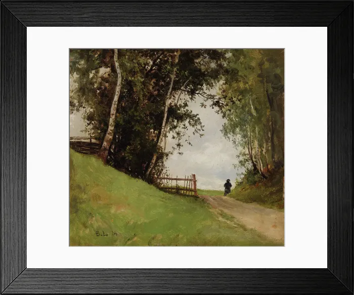 Framed Print : Landscape with Birch Trees, 1864. Creator: Berndt Lindholm Framed Print : Landscape with Birch Trees, 1864. Creator: Berndt Lindholm
