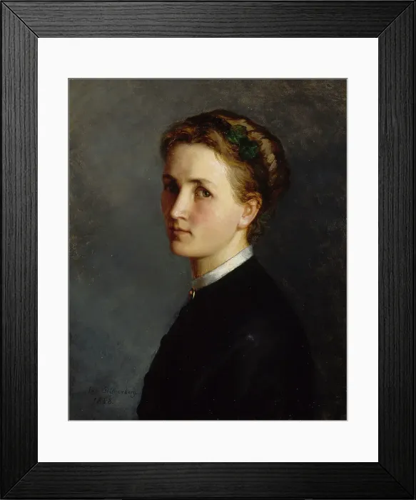 Framed Print : Self-Portrait, 1868. Creator: Ida Silfverberg Framed Print : Self-Portrait, 1868. Creator: Ida Silfverberg