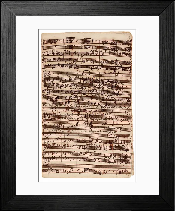 Framed Print : Autograph manuscript of the Cantata Auf Christi Himmelfahrt Allein (BWV 128), 1725. Creator: Bach, Johann Sebastian (1685-1750) Framed Print : Autograph manuscript of the Cantata Auf Christi Himmelfahrt Allein (BWV 128), 1725. Creator: Bach, Johann Sebastian (1685-1750)