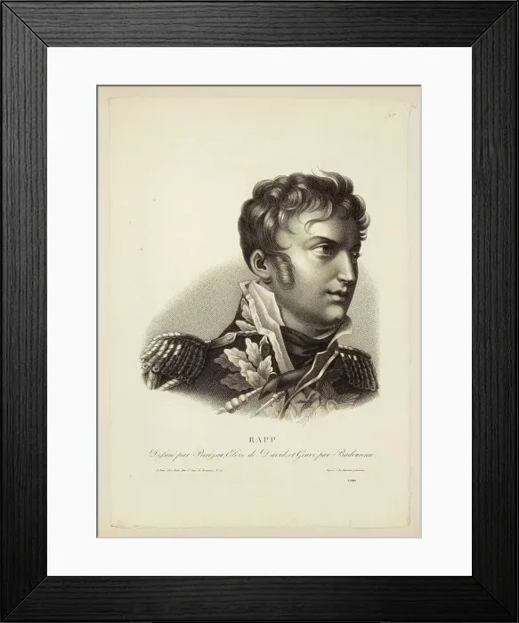 Framed Print : Portrait of General Count Jean Rapp (1772-1821). Creator: Badoureau, Jean-François (ca 1789-1822) Framed Print : Portrait of General Count Jean Rapp (1772-1821). Creator: Badoureau, Jean-François (ca 1789-1822)