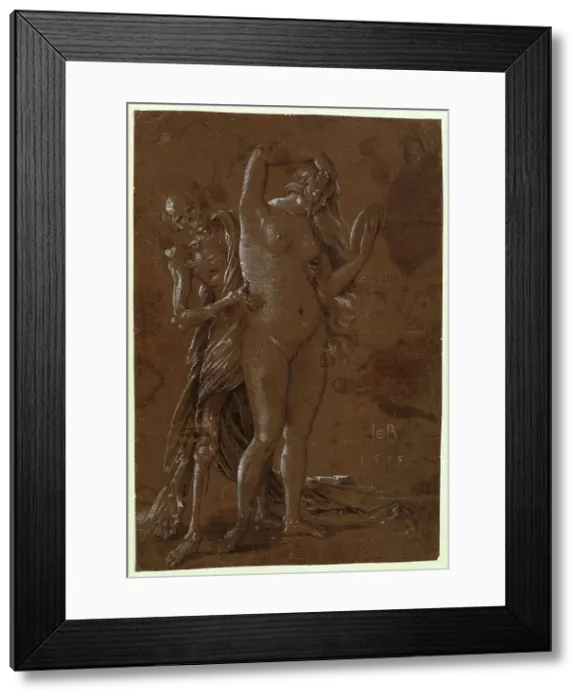 Framed Print : The Death and a girl, 1515. Creator: Baldung (Baldung Grien), Hans (1484-1545) Framed Print : The Death and a girl, 1515. Creator: Baldung (Baldung Grien), Hans (1484-1545)