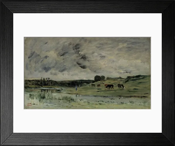 Framed Print : Tripleval on the Seine, 1875. Creator: Charles Francois Daubigny Framed Print : Tripleval on the Seine, 1875. Creator: Charles Francois Daubigny