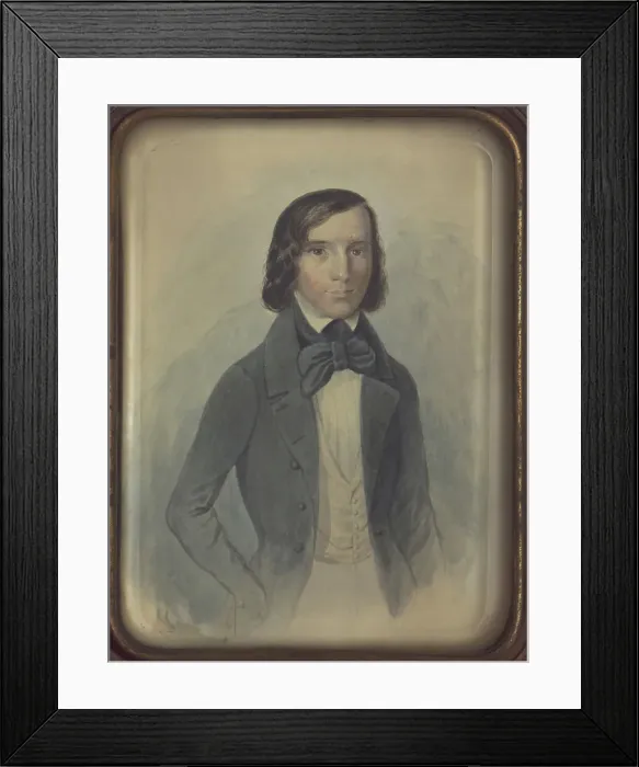 Framed Print : Portrait of the philosopher and poet Nikolai Vladimirovich Stankevich (1813-1840), c 1830. Creator: Anonymous Framed Print : Portrait of the philosopher and poet Nikolai Vladimirovich Stankevich (1813-1840), c 1830. Creator: Anonymous