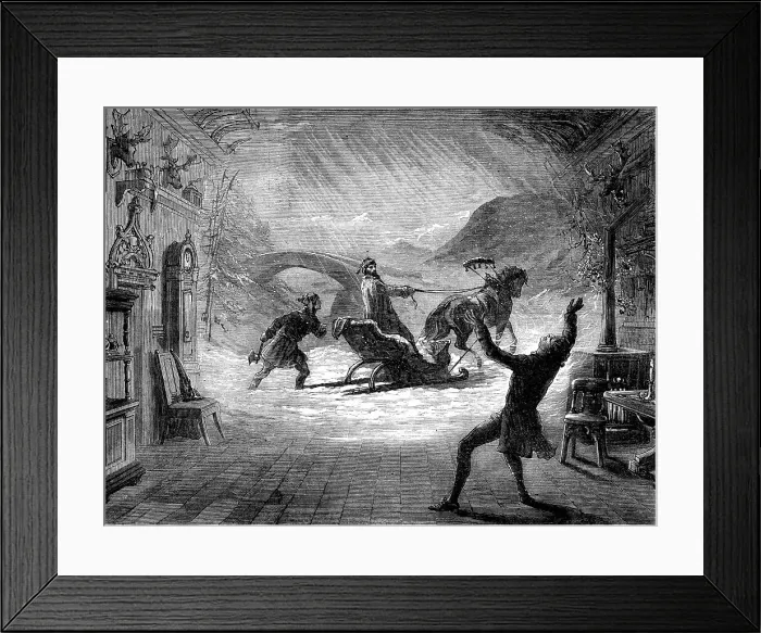 Framed Print : Scene from The Bells, at the Lyceum Theatre, 1871. Creator: Unknown Framed Print : Scene from The Bells, at the Lyceum Theatre, 1871. Creator: Unknown