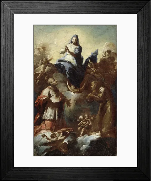 Framed Print : Virgin on the crescent moon with two saints, 1700-1750. Creator: Franz Anton Maulbertsch Framed Print : Virgin on the crescent moon with two saints, 1700-1750. Creator: Franz Anton Maulbertsch