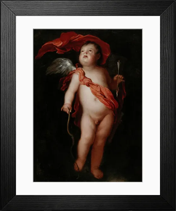 Framed Print : Cupid with his bow, 1648-1659. Creator: Frans Wouters Framed Print : Cupid with his bow, 1648-1659. Creator: Frans Wouters
