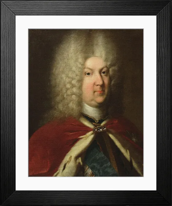 Framed Print : Portrait of Karl Leopold, Duke of Mecklenburg-Schwerin (1678-1747), 18th century. Creator: Anonymous Framed Print : Portrait of Karl Leopold, Duke of Mecklenburg-Schwerin (1678-1747), 18th century. Creator: Anonymous