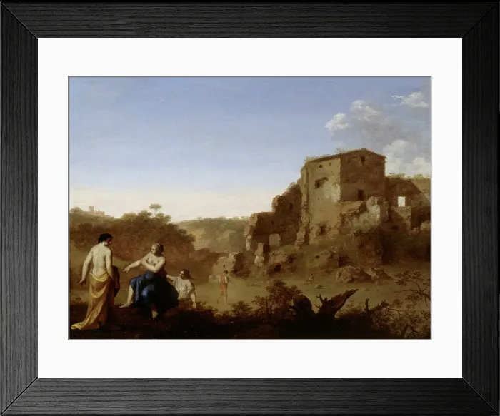 Framed Print : Women bathing, 1640-1667. Creator: Cornelis van Poelenburgh Framed Print : Women bathing, 1640-1667. Creator: Cornelis van Poelenburgh