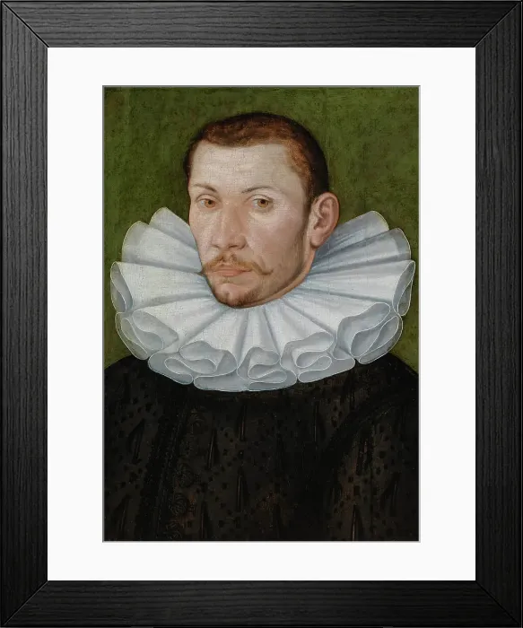 Framed Print : Portrait of a man, 1591. Creator: Daniel van den Queborne