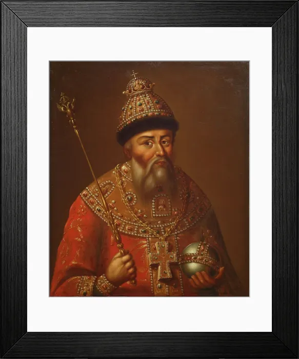 Framed Print : Portrait of the Tsar Ivan IV the Terrible (1530-1584), Second Half of the 18th cen. Creator: Anonymous Framed Print : Portrait of the Tsar Ivan IV the Terrible (1530-1584), Second Half of the 18th cen. Creator: Anonymous