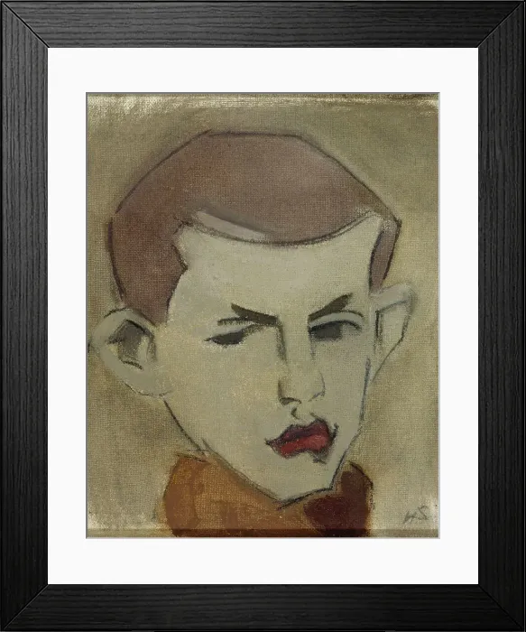 Framed Print : The Woodcutter, head study, 1943. Creator: Helene Schjerfbeck Framed Print : The Woodcutter, head study, 1943. Creator: Helene Schjerfbeck