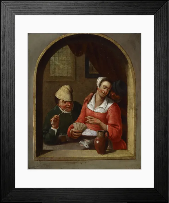Framed Print : The tavern window, 1700-1799. Creator: Unknown Framed Print : The tavern window, 1700-1799. Creator: Unknown