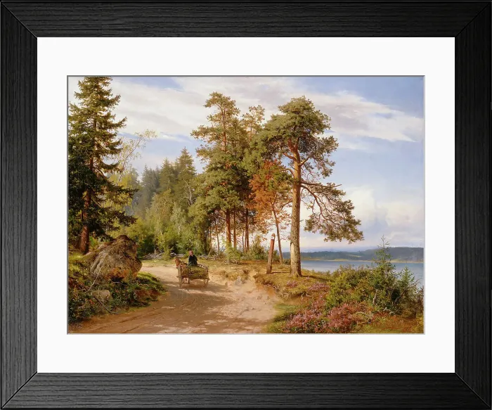 Framed Print : A road in Finland, 1865. Creator: Hjalmar Munsterhjelm Framed Print : A road in Finland, 1865. Creator: Hjalmar Munsterhjelm