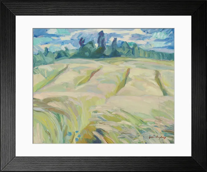 Framed Print : Field of Rye, 1926. Creator: Gabriel Engberg Framed Print : Field of Rye, 1926. Creator: Gabriel Engberg