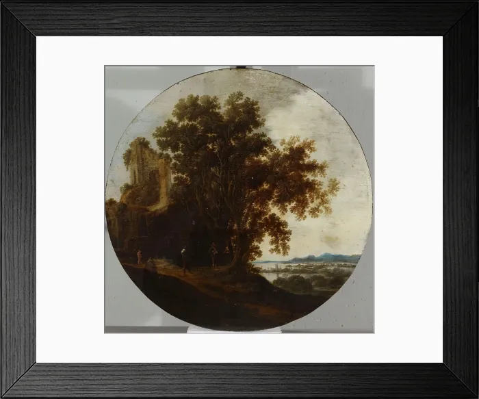 Framed Print : Landscape with ruins, 1641. Creator: Dirck Dalens Framed Print : Landscape with ruins, 1641. Creator: Dirck Dalens