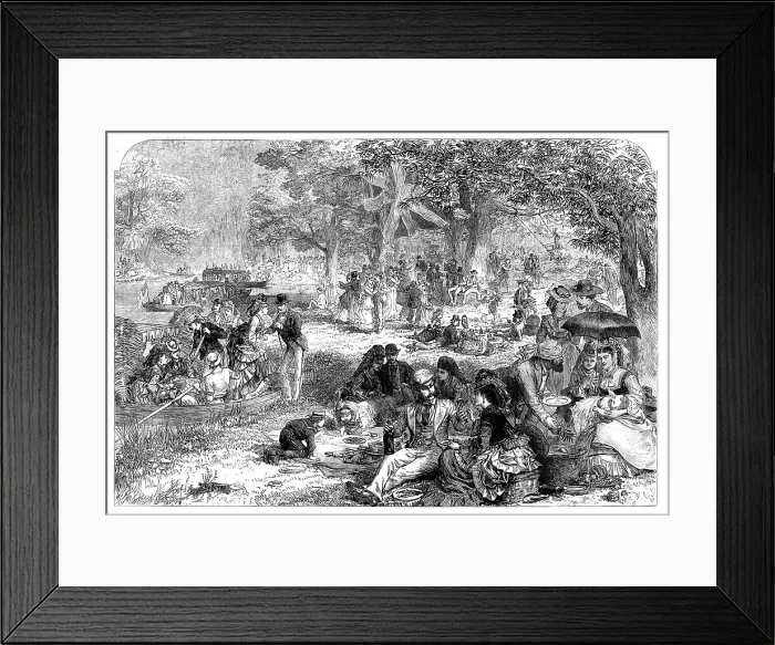 Framed Print : Christmas Day in Australia - drawn by N. Chevalier, 1871. Creator: Unknown Framed Print : Christmas Day in Australia - drawn by N. Chevalier, 1871. Creator: Unknown