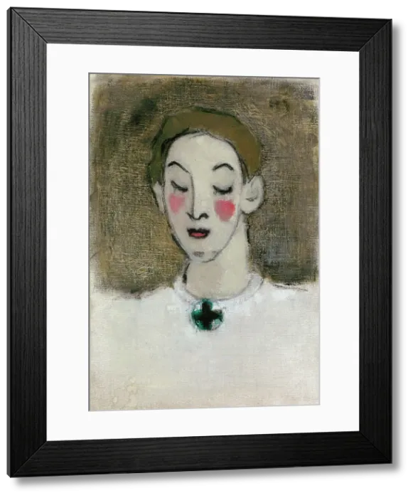 Framed Print : Nurse I (Kaija Lahtinen), 1943. Creator: Helene Schjerfbeck Framed Print : Nurse I (Kaija Lahtinen), 1943. Creator: Helene Schjerfbeck