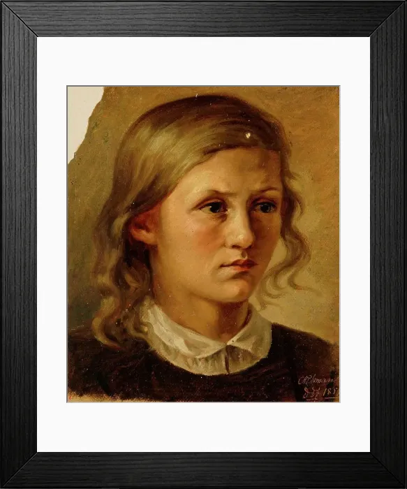 Framed Print : Head of a Girl, 1854. Creator: Karl Anders Ekman Framed Print : Head of a Girl, 1854. Creator: Karl Anders Ekman